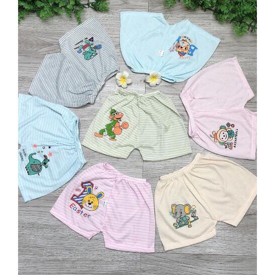 Set 10 quần đùi kẻ cho bé