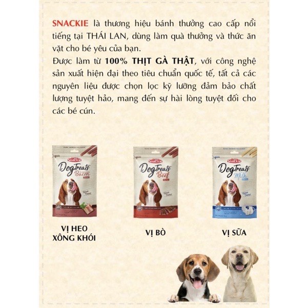 Bánh thưởng cao cấp Snackie cho chó 70g (sản xuất Thái Lan)