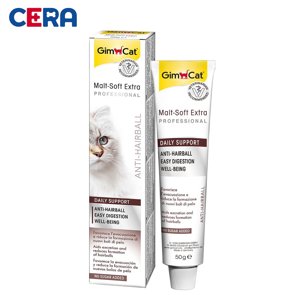 Gel Dinh Dưỡng Ngừa Búi Lông, Hổ Trợ Tiêu Hoá, Giảm Stress - GimCat Malt -Soft Extra Professional