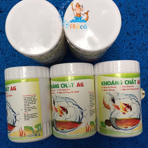 Khoáng chất AG, Vitamin và bột tổng hợp AG giúp tăng khả năng hấp thụ thức ăn, giảm stress cho cá rồng lọ 250g