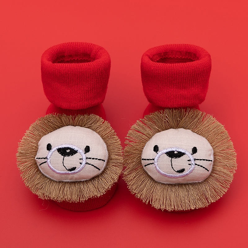 Vớ Cotton Chống Trượt Họa Tiết Giáng Sinh Màu Đỏ Dành Cho Trẻ Sơ Sinh