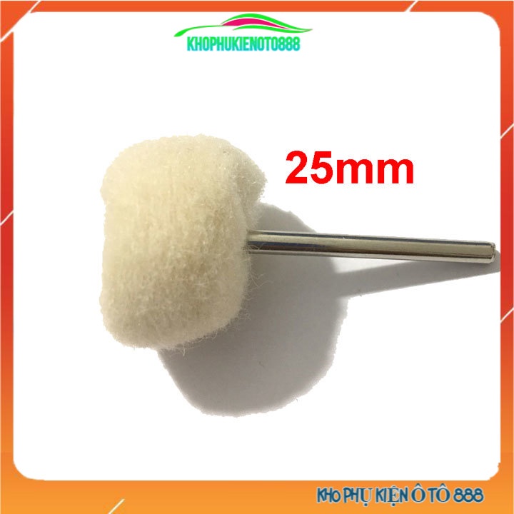 Đầu len đánh bóng trục 3mm cho kim loại, trang sức, viền điện thoại đầu trụ tròn nón