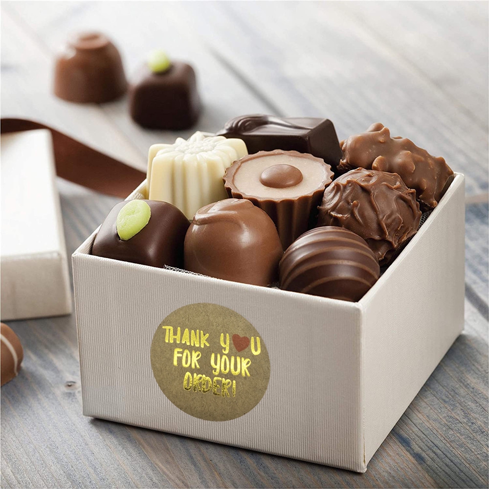 Set 500 Miếng Dán In Chữ Thank You Trang Trí