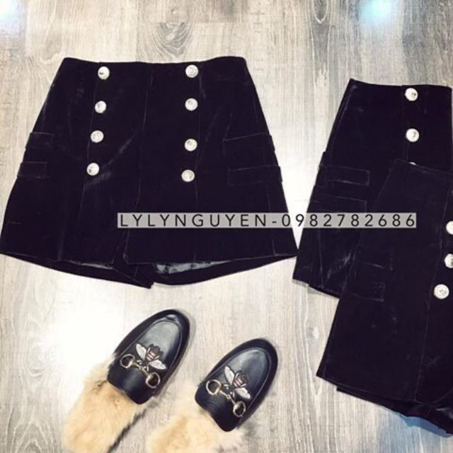 Quần short nhung khuy siêu đẹp