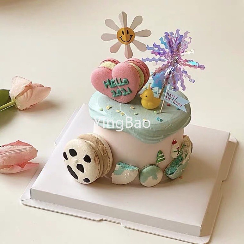 Set 2 Que Cắm Trang Trí Bánh Sinh Nhật Đính Chữ Happy Birthday