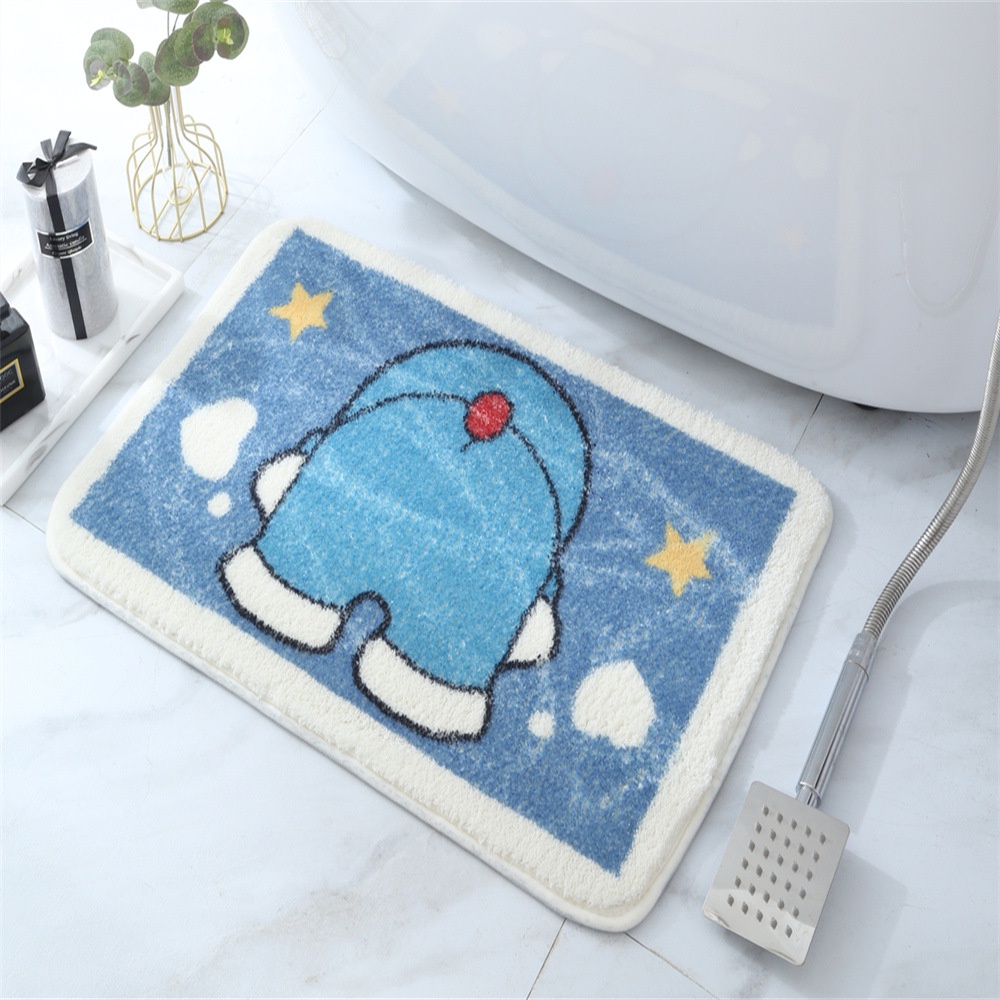 Thảm chùi chân DORAEMON DOREMON lông cừu mềm mịn, thấm nước tốt 40x60cm dễ thương cute MON0258