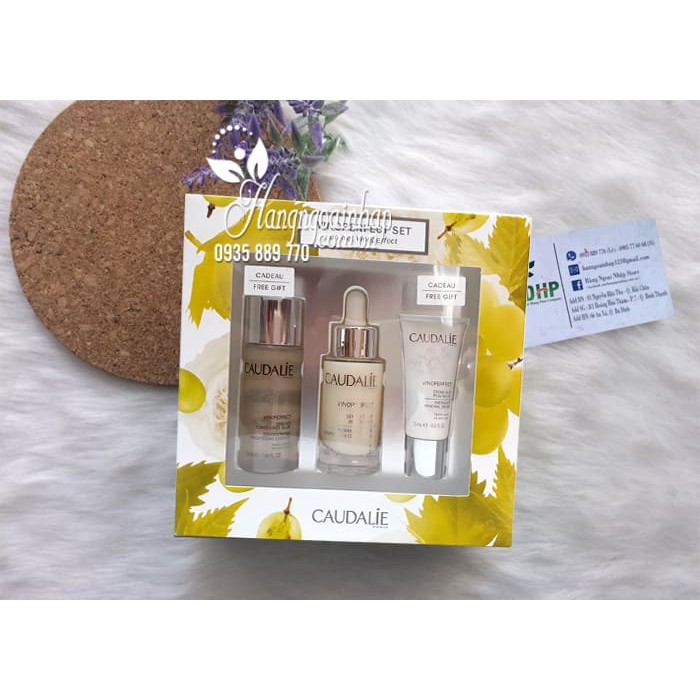 Set Caudalie Vinoperfect dưỡng trắng da trị thâm nám 3 món QAM0127