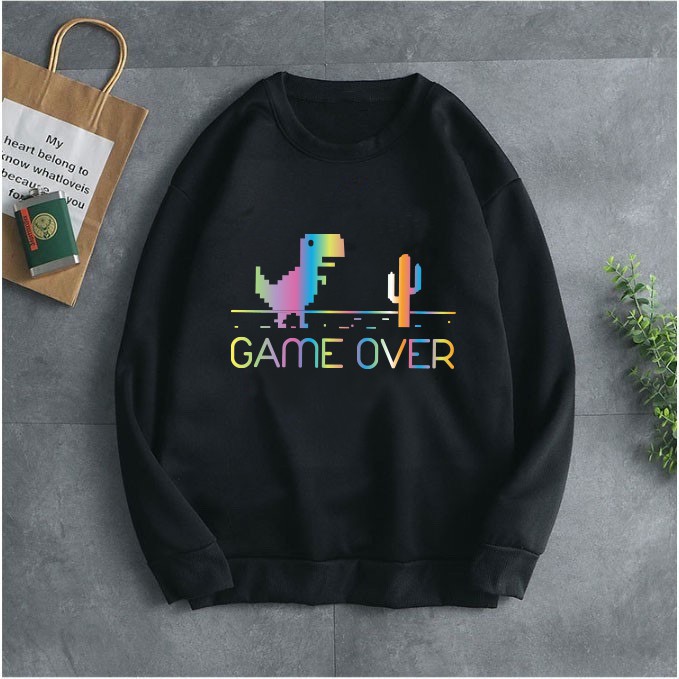 Áo Sweeter Nỉ Trơn Dài Tay Game Over Phản Quang | BigBuy360 - bigbuy360.vn