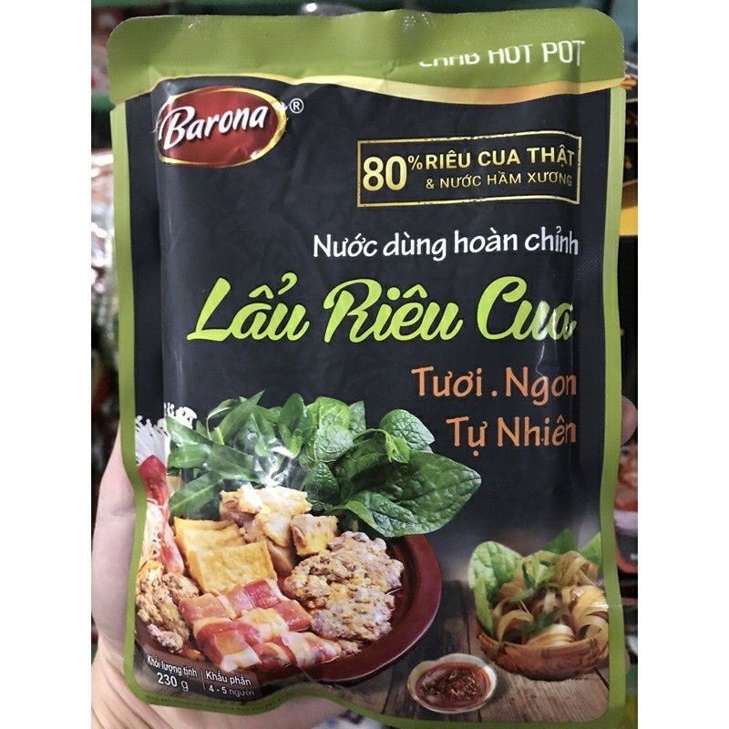 Nước Lẩu Thái Hoàn Chỉnh Barona 180g. Lẩu Thái/ Lẩu Kim Chi/ Lẩu Cua [ Date Luôn Mới ]