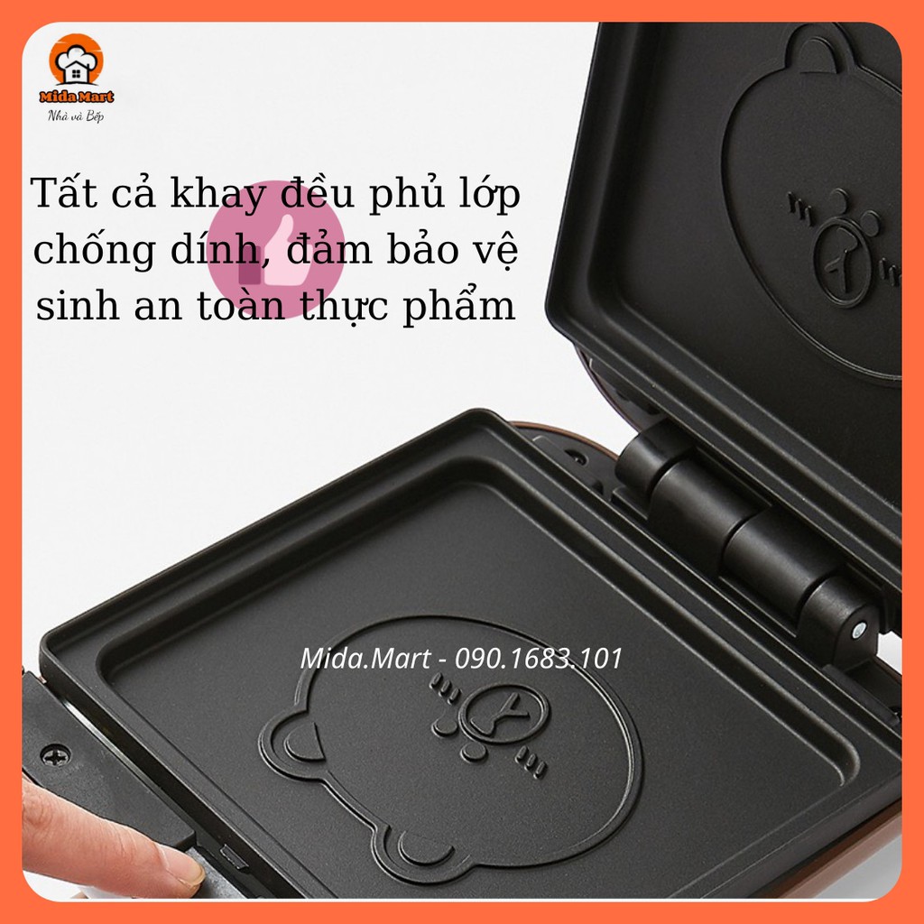 🔥 MÁY KẸP LÀM SANDWICH LINE FRIENDS VỊT SALLY, GẤU BROWN CHÍNH HÃNG JOYOUNG JK1312-K72 BÀO HÀNH 6 THÁNG🔥