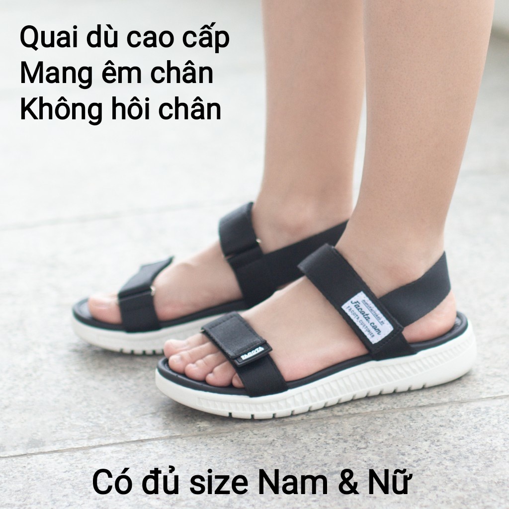 Dép quai ngang, giày sandal nữ nam FACOTA chính hãng quai dù đi học, Sắc màu năng động