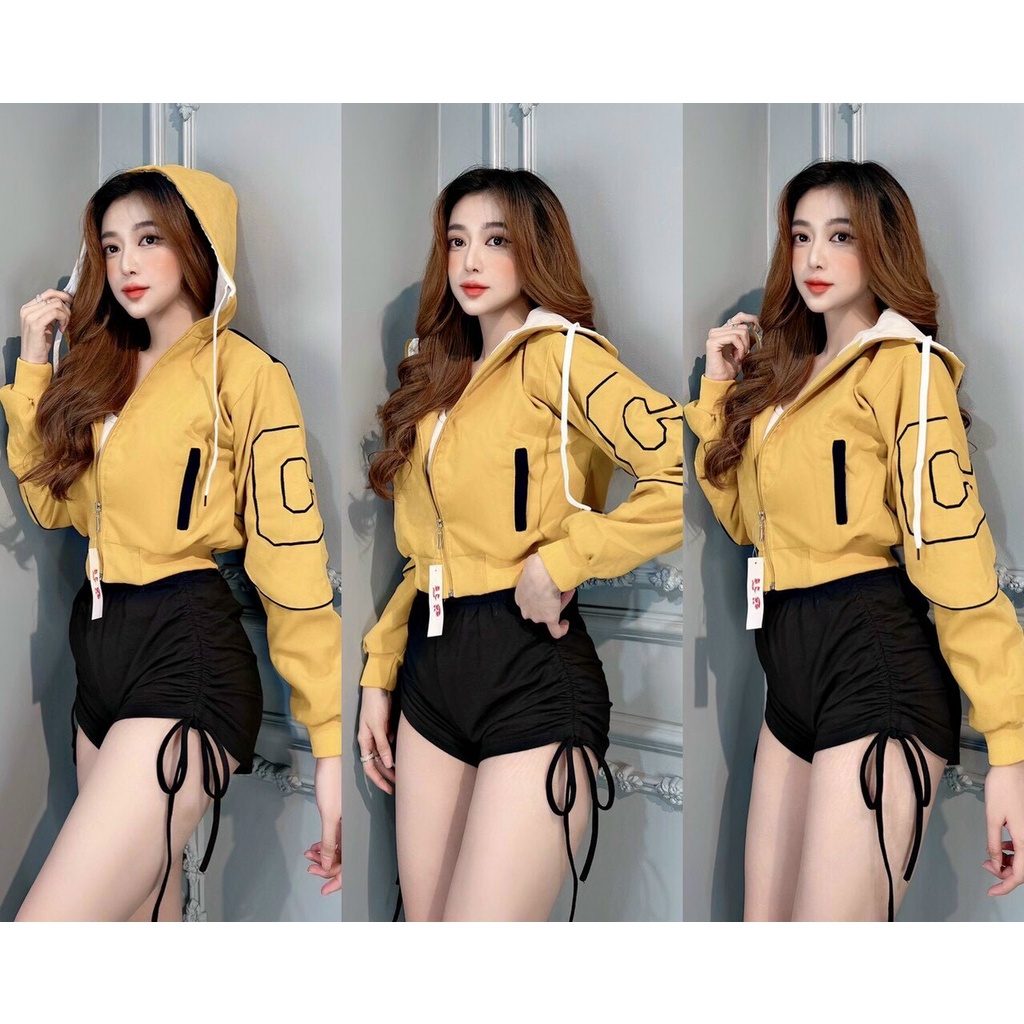 ÁO KHOÁC DÙ BOMBER NỮ HAI LỚP CÓ NÓN FORM RỘNG THIẾT KẾ SIÊU ĐẸP