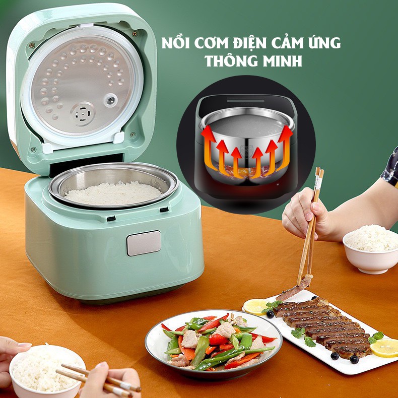 [HÀNG NỘI ĐỊA] Nồi cơm điện cảm ứng thông minh, nồi cơm điện mini đa năng 2,6L cao cấp - Dùng cho 2-5 người ăn !