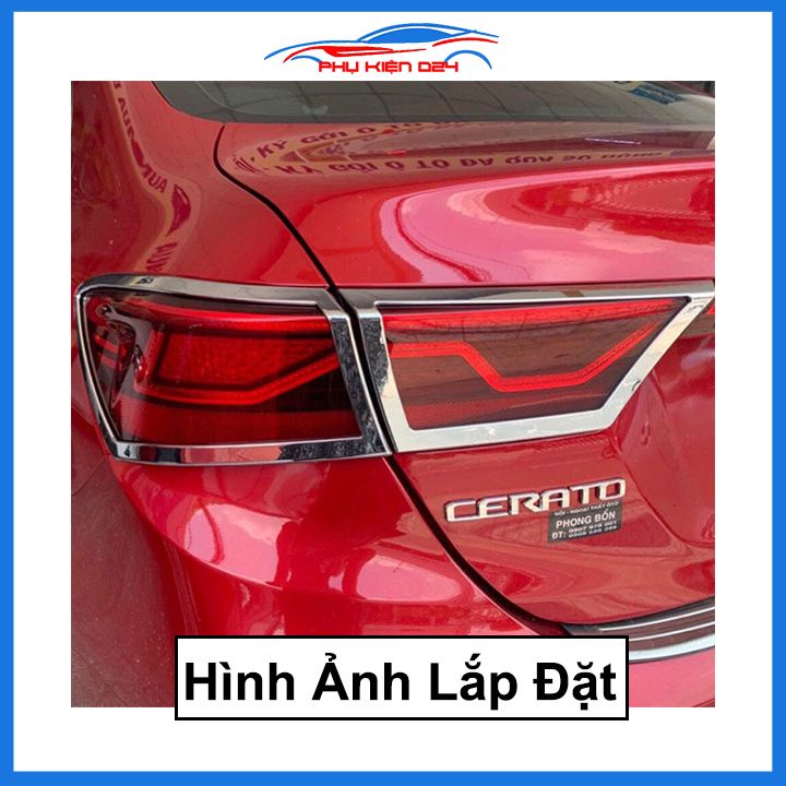Ốp viền đèn pha hậu mạ crom Cerato 2016-2018, 2019-2020-2021-2022-2023 chống trầy trang trí bảo vệ xe