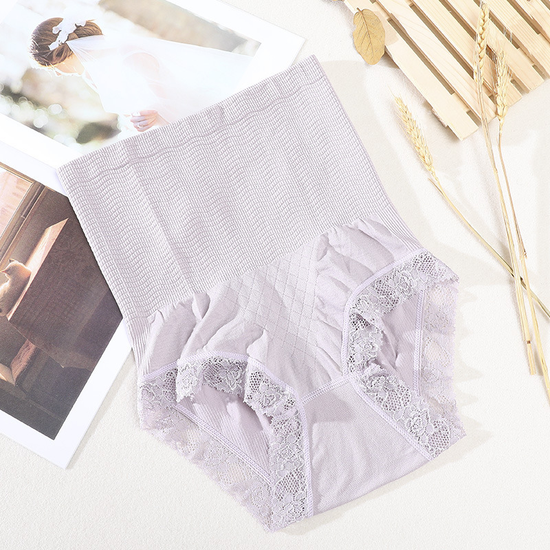 【Timi】Màu trơn Cạp cao, phối ren, thoáng khí, định hình, thể thao Quần lót phụ nữ. | BigBuy360 - bigbuy360.vn