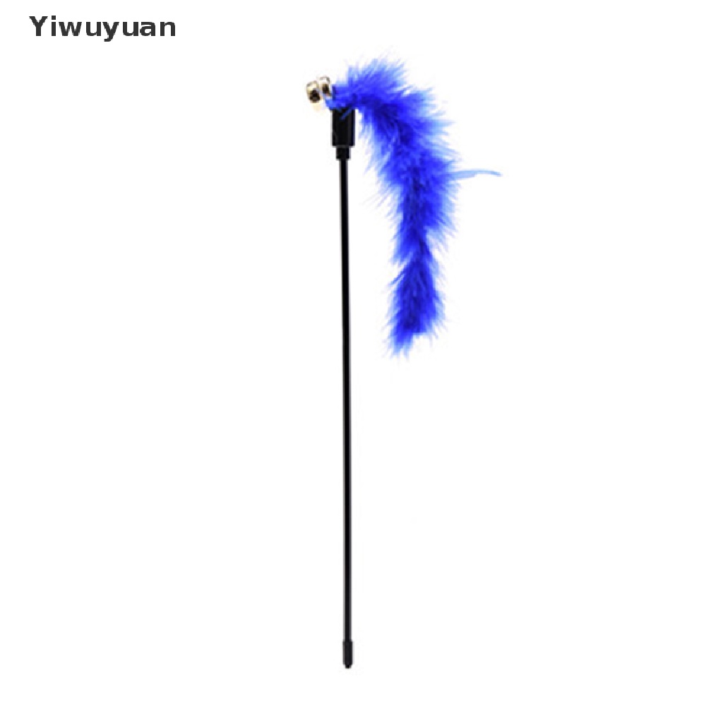 &lt; Yiwuyuan &gt; Đồ Chơi Tương Tác Với Mèo Gắn Quả Bông Lông Vũ