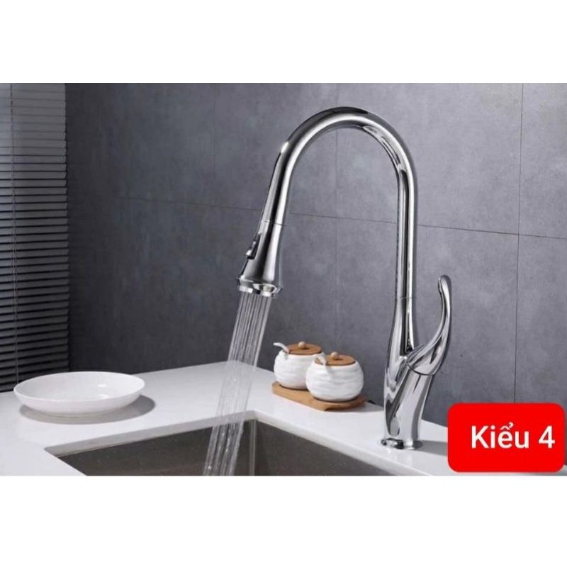 Vòi rửa bát nóng lạnh dây rút inox, cao cấp sáng bóng, sang trọng có nút điều chỉnh ( ảnh thật) | BigBuy360 - bigbuy360.vn