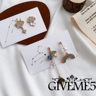 Bông Tai Hình Đám Mây Và Cầu Vồng Đơn Giản Đáng Yêu