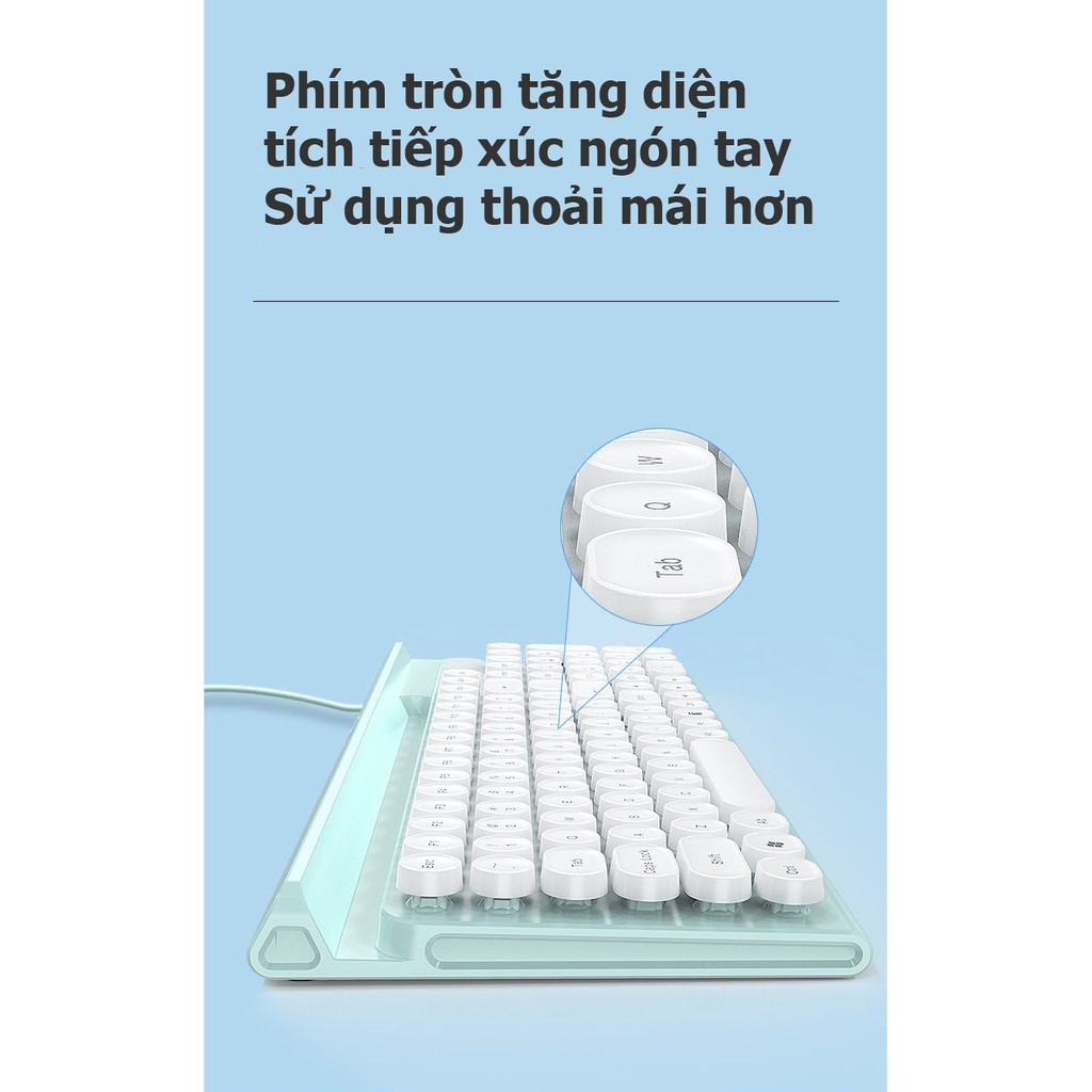 Bàn phím có dây LANGTU L3 với nút tròn vật lý tăng giảm âm lượng tiện lợi tạo phong cách cổ điển nhưng đầy nét sang trọn