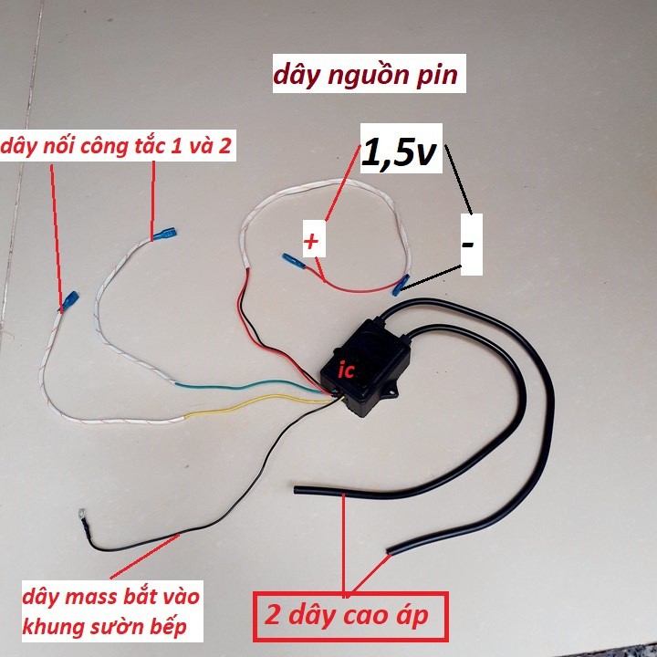 Ic đánh lửa bếp ga âm dương 2 lò 1,5v [LOẠI 1] chất lượng cao