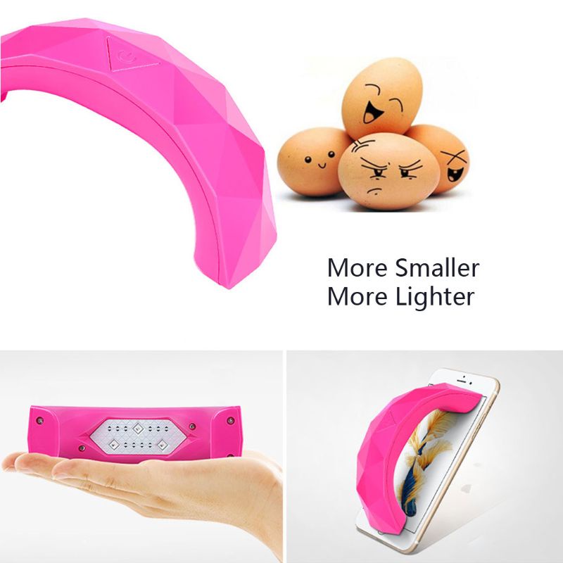 Đèn Sấy Khô Sơn Móng Tay Mini Uv 9W 30S Hẹn Giờ Sạc Usb<br>