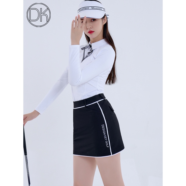 Dk Bộ Áo Dệt Kim Dài Tay Ôm Dáng Co Giãn Phong Cách Mới Đánh golf Ngoài Trời Mùa Thu Đông Cho Nữ IQNB