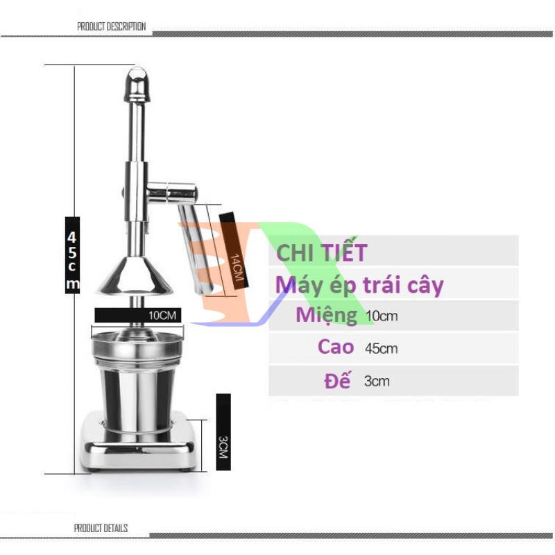 Máy ép cam ORG-1 Inox, Dung cụ trái cây, máy ép cam bằng tay, Máy ép trái cây bằng tay, Máy ép bưởi, lựu, thơm