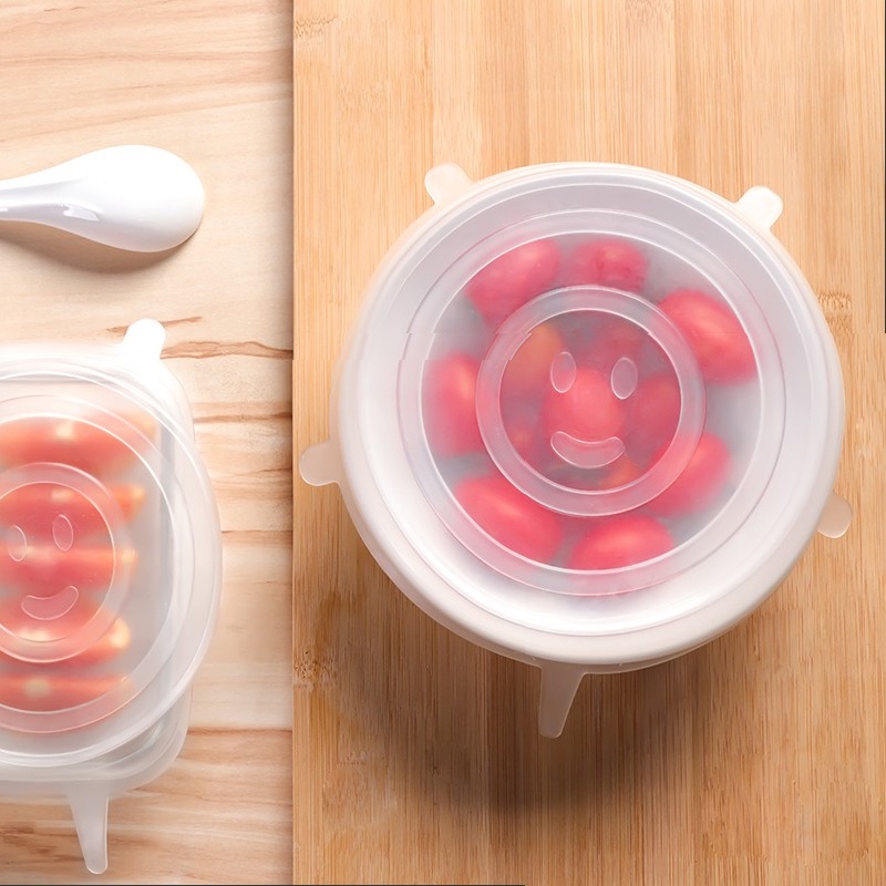 Set 6 Nắp Silicon Đậy Tô Đựng Thực Phẩm Có Thể Tái Sử Dụng