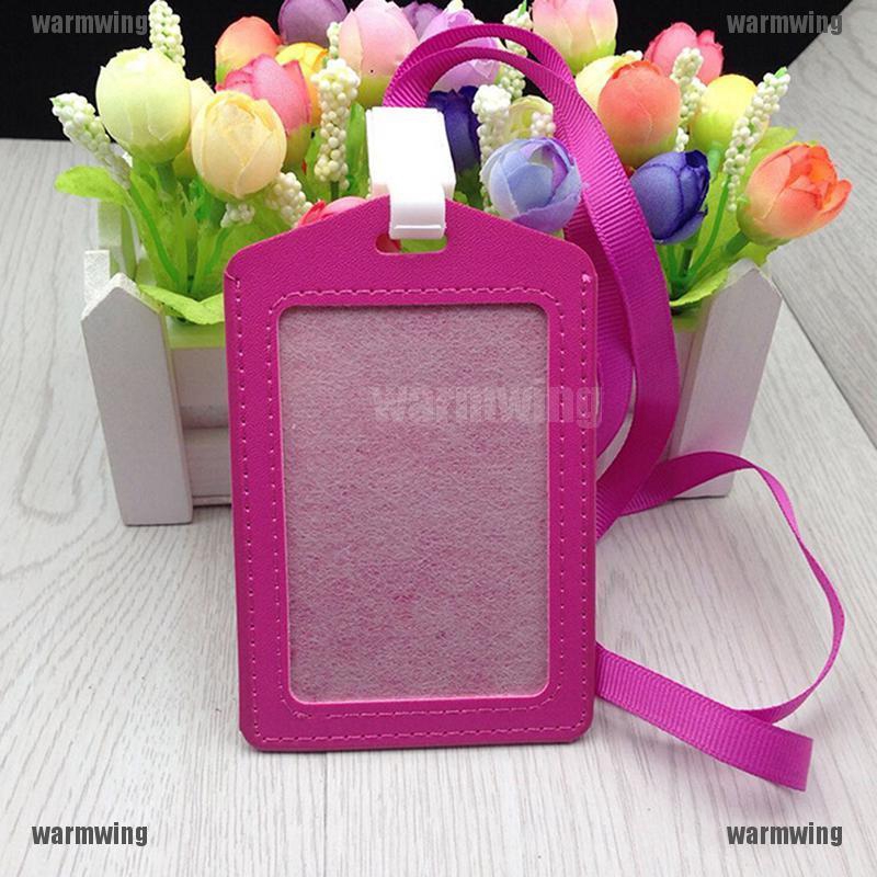1 Túi Đựng Thẻ Id Bằng Da PU Kèm Vòng cổ