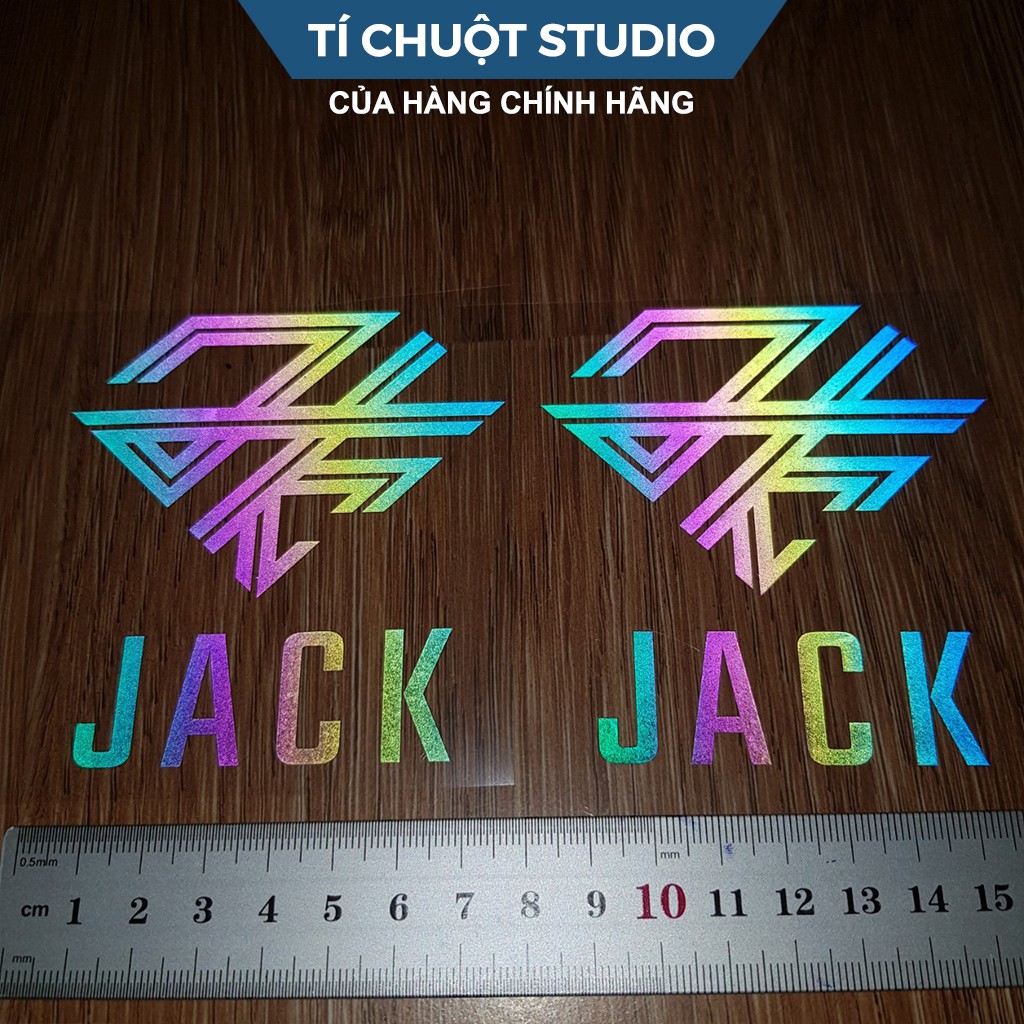 [FREESHIP] Sticker logo JACK (J97), miếng dán decal phản quang 7 màu in áo bao mọi loại vải - Tí Chuột Studio