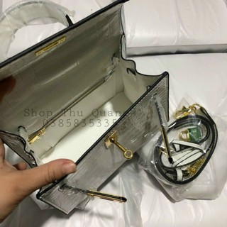 Túi Hm Sz 21cm vân rắn kèm tag