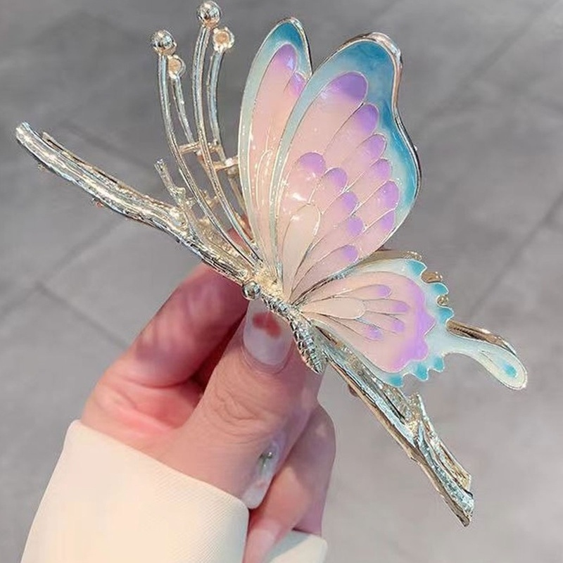 Kẹp Tóc Bướm Bằng Hợp Kim Nhiều Màu Sắc Đơn Giản