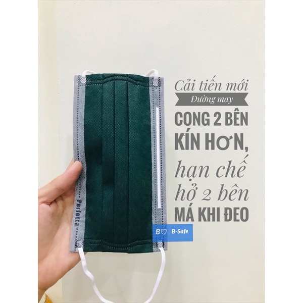 Khẩu trang y tế Perfetta Moderate Trắng/Xanh/Đen/Xanh rêu/Hồng  - Bsafe