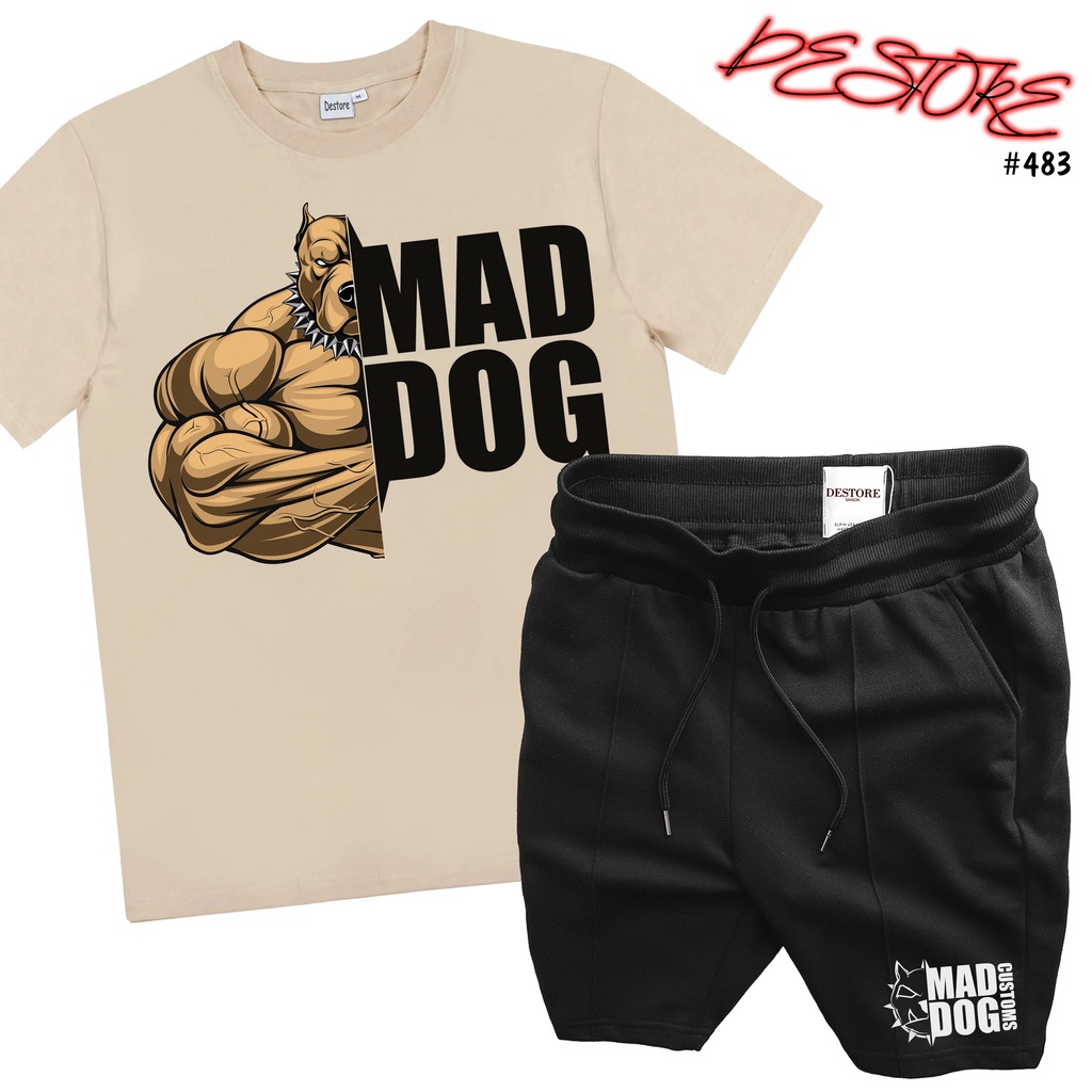 bộ quần áo hình in MAD DOG , combo thể thao form rộng oversize #483