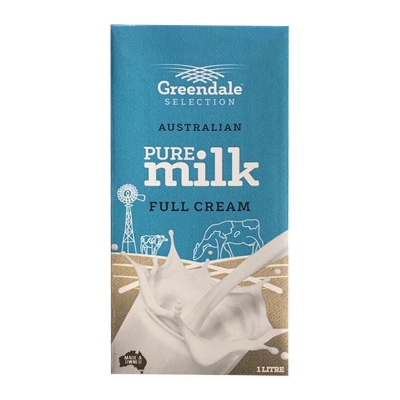 Combo 4 hộp Sữa tươi nguyên kem Greendale Pure Milk 1L Nhập Khẩu Úc Chính Hãng