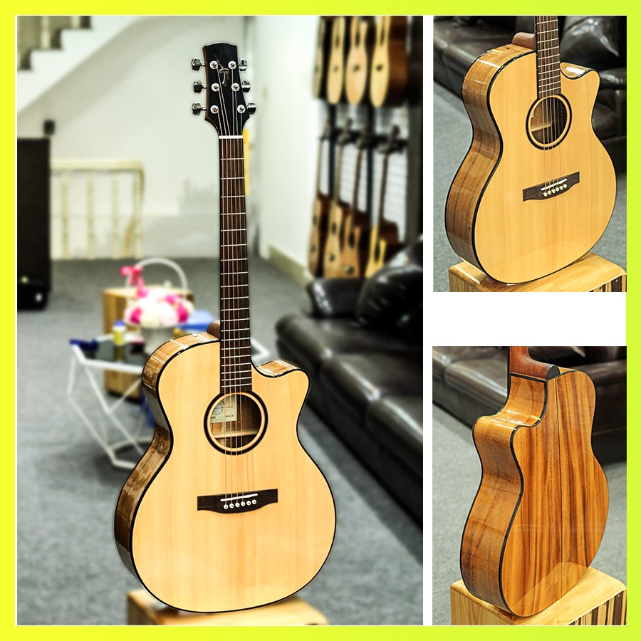 Đàn Guitar Acoustic Handmade Thuận Guitar AT-03C+ Tặng bao da +capo + pic + ty chỉnh cần