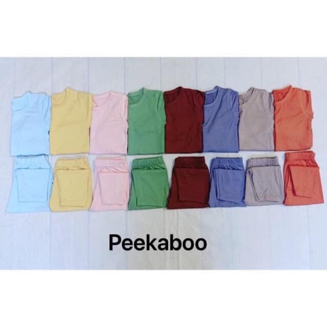 Bộ dài tay Minkymom-PeeKaBoo chất cotton lạnh co giãn 4 chiều cho bé Trai, bé Gái