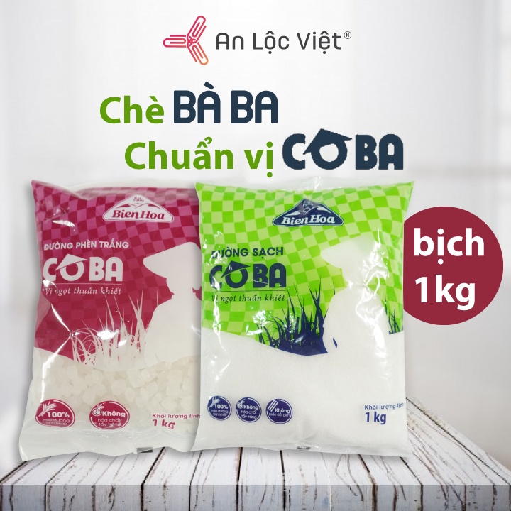 Gói 1KG Đường phèn trắng Cô Ba Biên Hòa thương hiệu được tin dùng của tập đoàn TTC