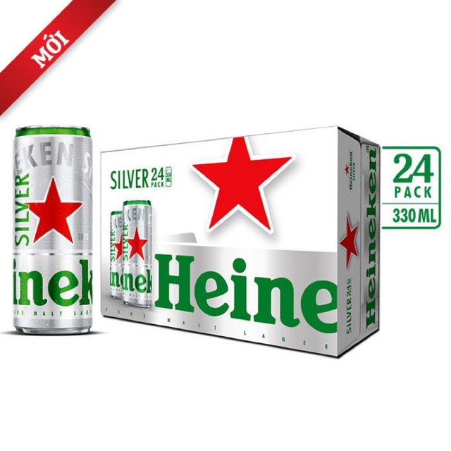 Thùng HEINEKEN bạc 24 lon.GIAO HOẢ TỐC