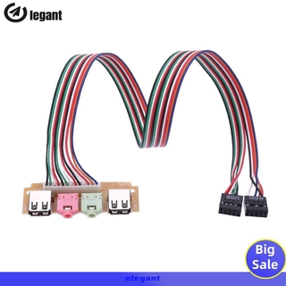 [NEW]2 USB 2.0 Ports PC Computer Case Front Panel USB Audio Mic Earphone Cable
