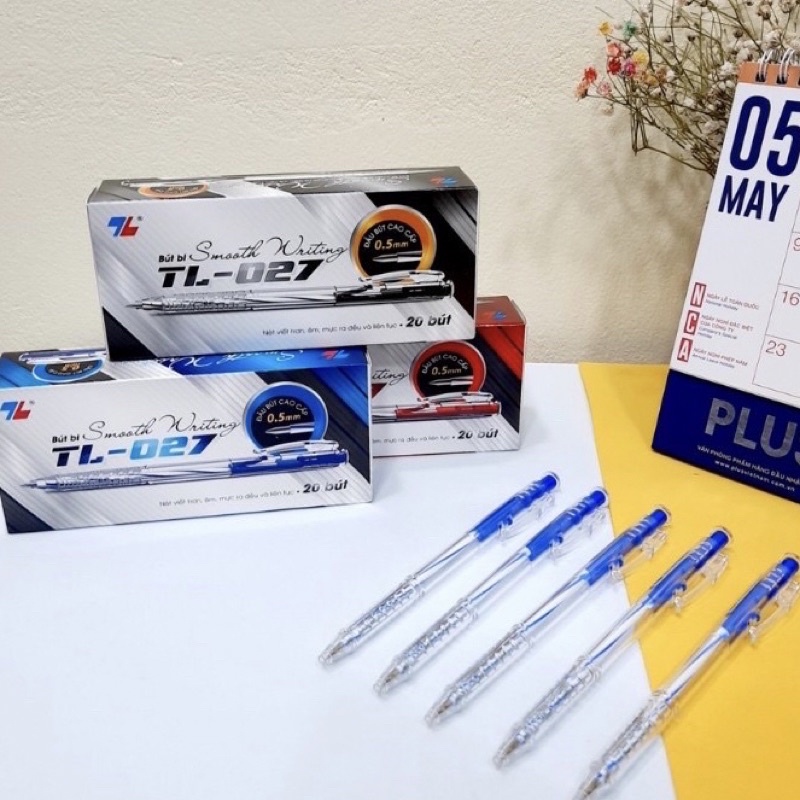 Hộp /20 Bút Bi THIÊN LONG 027 Nét 0.5mm.(Hàng công ty chính hãng)