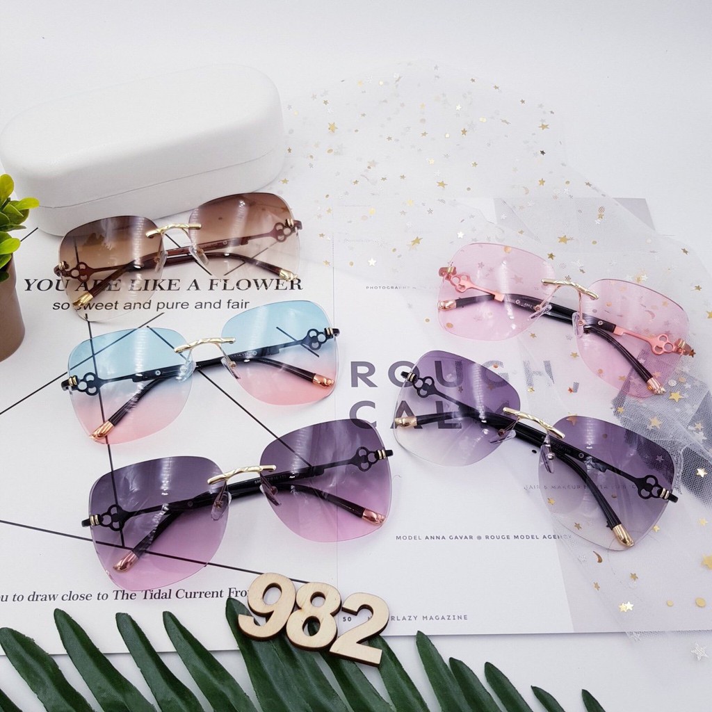 KÍNH MÁT NỮ XI ỐC CAO CẤP GỌNG HOA SANG CHẢNH 6862 AH982