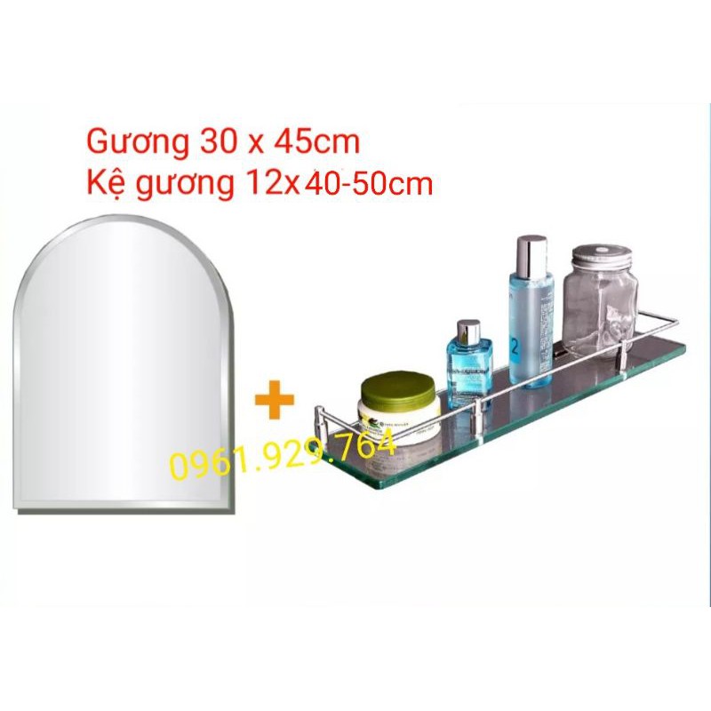 BỘ GƯƠNG TREO TƯỜNG VÀ KỆ NHÀ TẮM KÈM PAS MS402