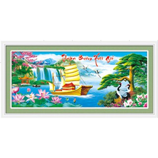 Tranh thêu 5D Thuận buồm xuôi gió kt 85x40