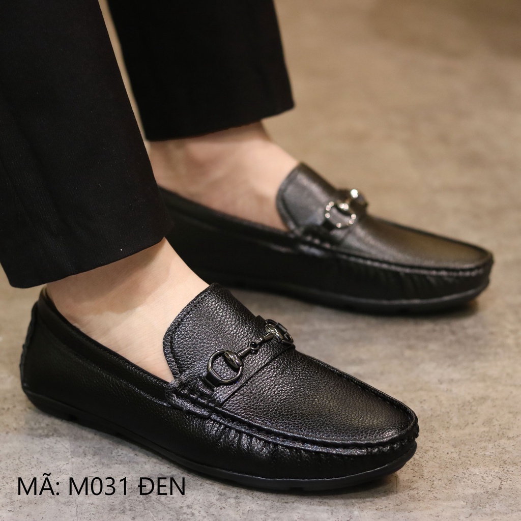 Giày Mọi Nam Da Mềm Có Khâu Đế Mã M031  - Giày Lười Nam Đế Bệt - Giày Nam Giá Rẻ