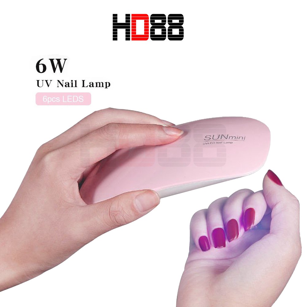 Máy Hơ Gel SUN MINI  chuyên dùng cá nhân làm móng tay. hơ sơn gel, base top gel, màu gels HD88