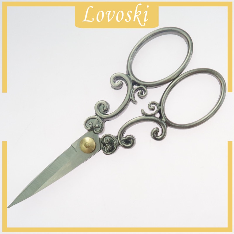 Kéo Inox 5.12 &quot;Họa Tiết Hoa Thêu Phong Cách Vintage
