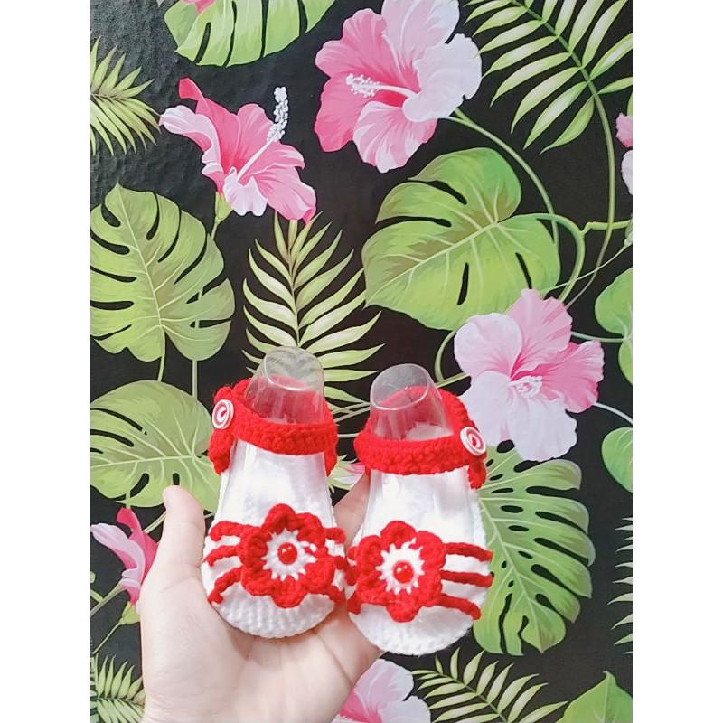 Giày len cho bé có dán đế