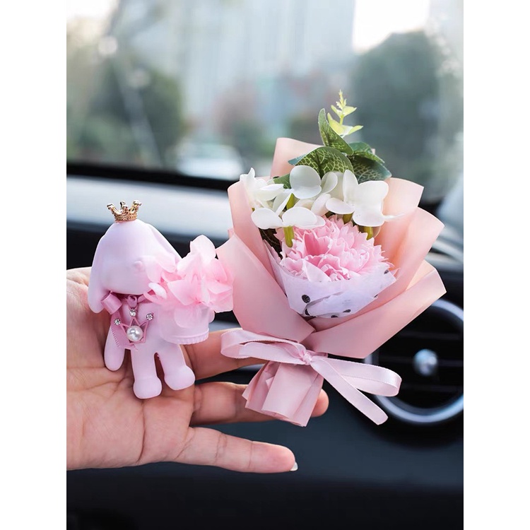 Cài cửa gió hình Gấu dễ thương tinh dầu thơm xe - Trang trí cửa gió ô tô