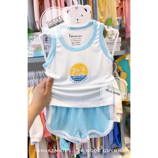 Father care - Bộ sát nách mềm mại hoạ tiết trai gái